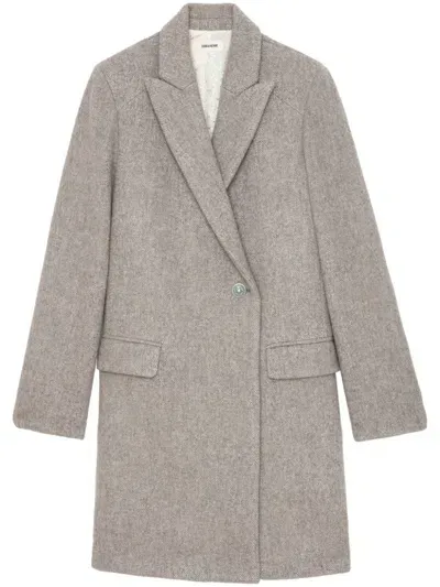 Zadig & Voltaire Marco Coat In Neutrals