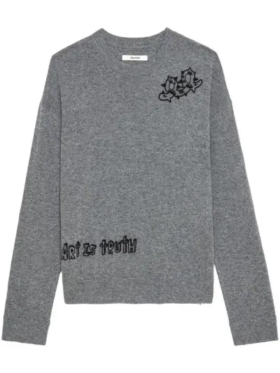 Zadig & Voltaire Marko Sweater In Grey