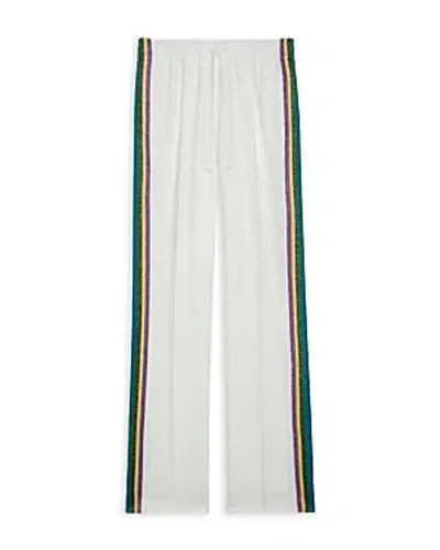 Zadig & Voltaire Pomy Crepe Track Pants In White