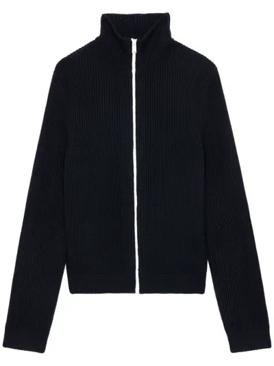 Zadig & Voltaire Ribbed Wool Cardigan In Blue