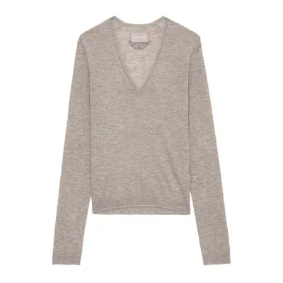 Zadig & Voltaire Rivy Cashmere Jumper In Latte