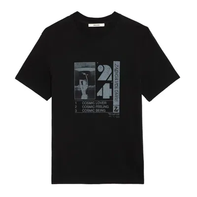 Zadig & Voltaire Ted Photoprint T-shirt In Noir