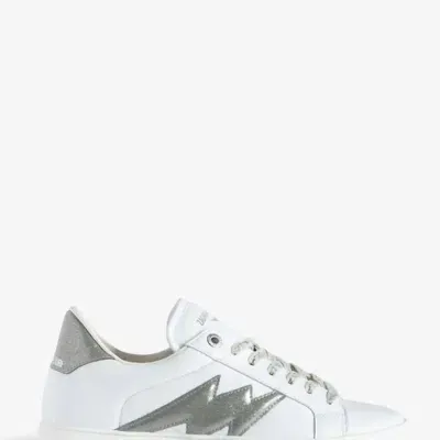 Zadig & Voltaire Zv1747 Flash Low-top Infinity In Silver