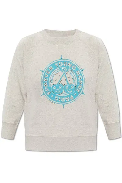 Zadig & Voltaire Cameron Graphic Print Sweatshirt In Grey