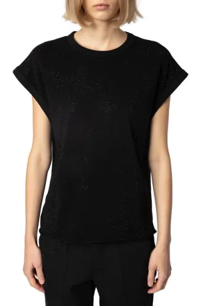 Zadig & Voltaire Cecilia Diamanté T-shirt In Noir