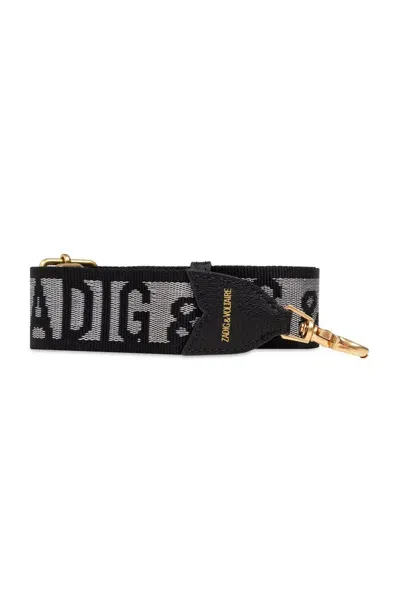 Zadig & Voltaire Logo-jacquard Shoulder Strap In Multi