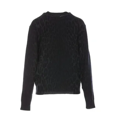 Zadig & Voltaire Animalier Crew Neck Knitwear In Green