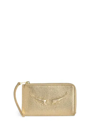 Zadig & Voltaire Zv Card Holder In Gold