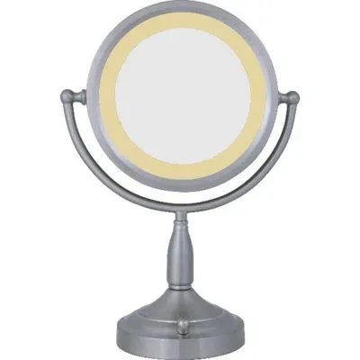 Zadro Lighted Makeup Mirror With 8x/1x Magnifications In White