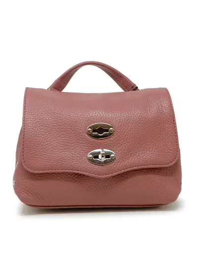 Zanellato 068010-0050000-z0865 Pink Rosato Postina Daily Giorno Baby Leather Handbag In Brown