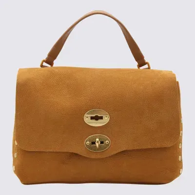 Zanellato Brown Leather Postina S Top Handle Bag In Brown Brandy