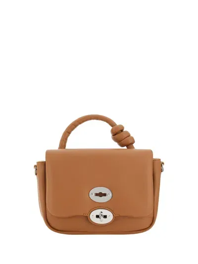 Zanellato Ella Soft Piuma Knot Bag In Brown