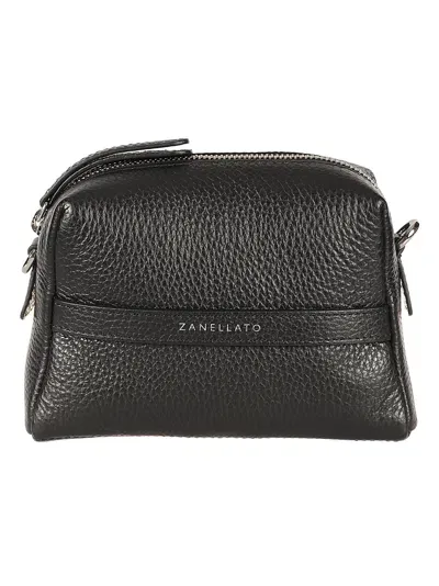 Zanellato Matrioska Daily Shoulder Bag In Black/panna/camel