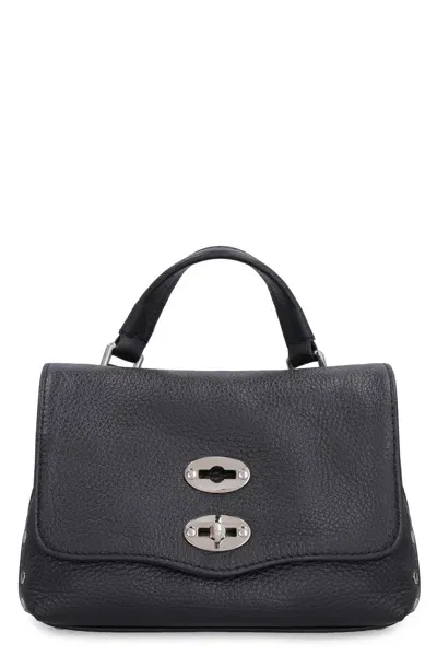 Zanellato Postina Baby Leather Handbag In Nero