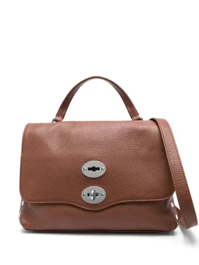 Zanellato Postina Daily Small Leather Handbag In Brown