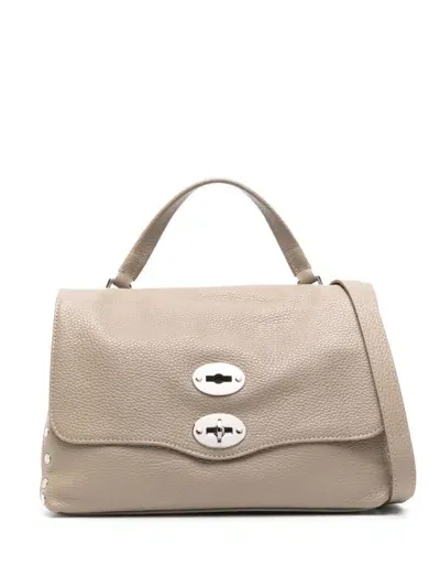 Zanellato Postina Daily Small Leather Handbag In Grey