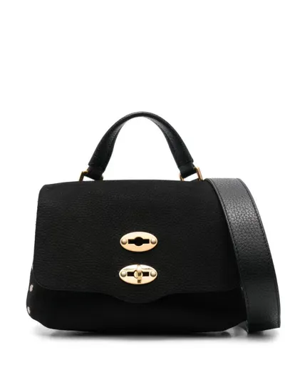 Zanellato Postina Jones Small Leather Handbag In Black