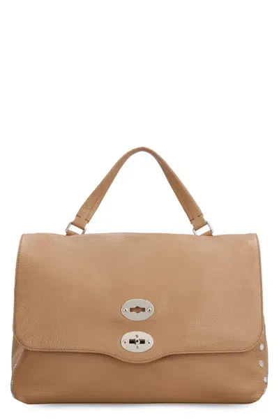 Zanellato Postina M Leather Handbag In Brown