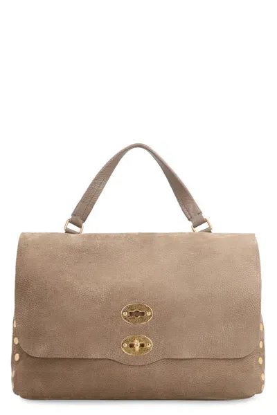 Zanellato Postina M Leather Tote In Grey