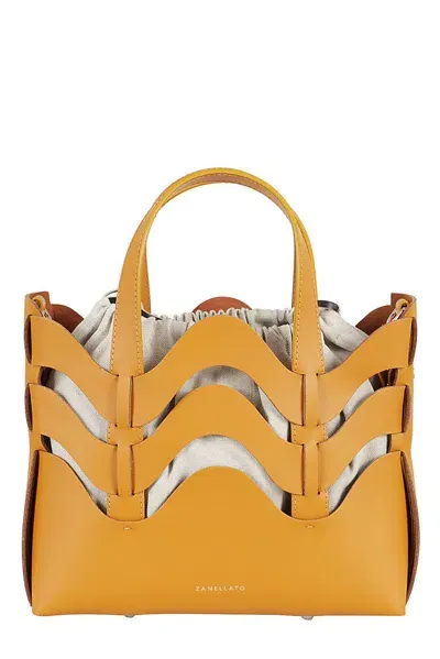 Zanellato Small Dune Amar Tote Bag In Orange