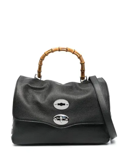 Zanellato Small Postina Daily Bamboo Bag In Black