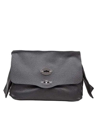 Zanellato Soft Leather Bag That Can Be Carried By Hand Or Over The Shoulder In Grey