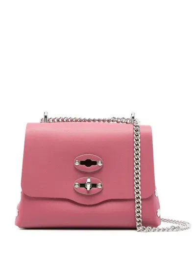 Zanellato Stud-embellished Cross Body Bag In Pink