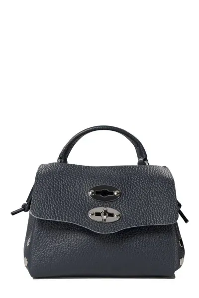 Zanellato Super Baby Postina Messenger Bag In Blue Navy Savoia