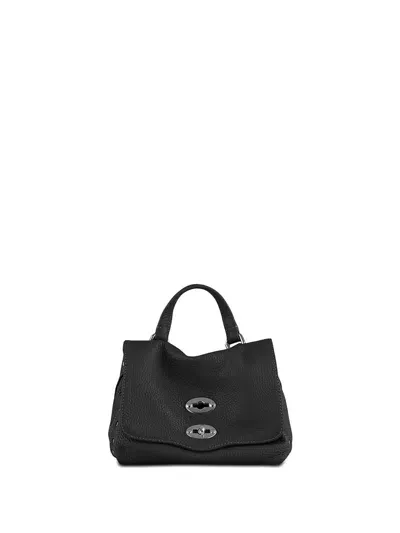 Zanellato Small Postina Leather Tote Bag In Nero