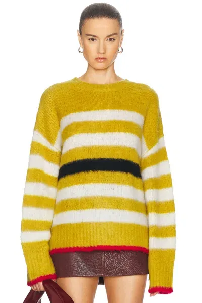 Zankov Raphael Crewneck Sweater In Bergamot Multi