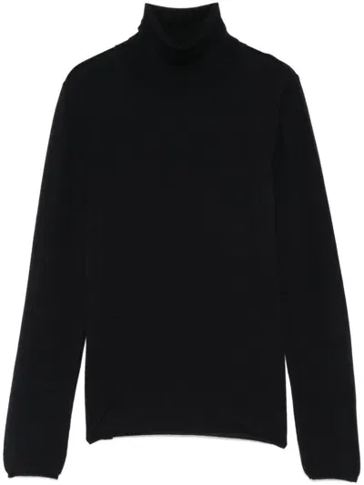 Zanone Fine-knit Sweater In Black