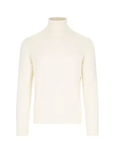 Zanone Turtle-neck Sweater In White