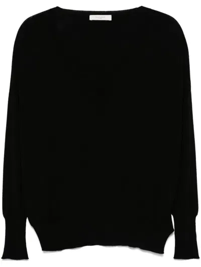 Zanone V-neck Sweater In Black