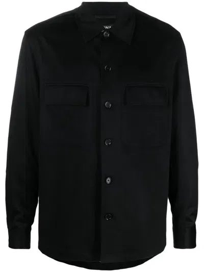 Zegna Alba Oasi Cashmere Overshirt In Black