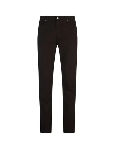 Zegna Stretch Gabardine Denim Pant In Black