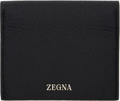 Zegna Black Deerskin Card Holder