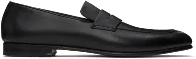 Zegna Black 'l'asola' Loafers In Ner Black