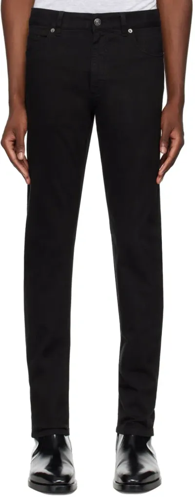 Zegna Black Stretch Cotton Roccia Jeans In 001 Blk Sld