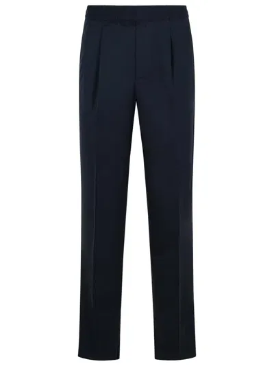 Zegna Blue Wool Blend Trousers