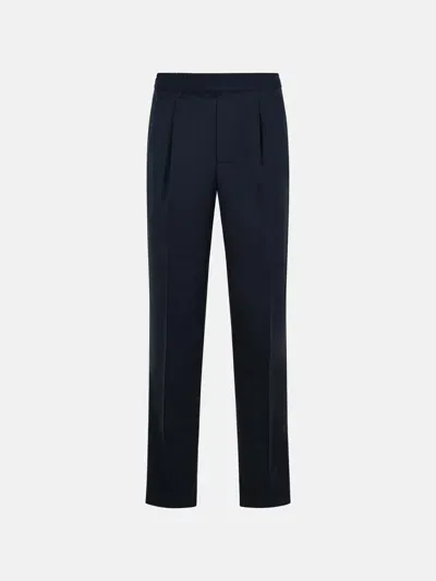 Zegna Blue Wool Blend Trousers