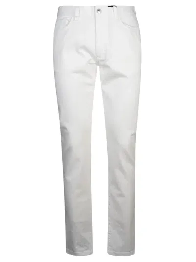 Zegna Buttoned Fitted Jeans In Bco