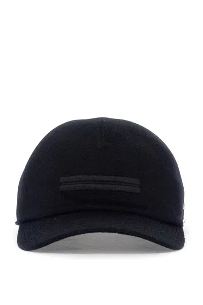 Zegna Cashmere Baseball Cap For Stylish In Blue