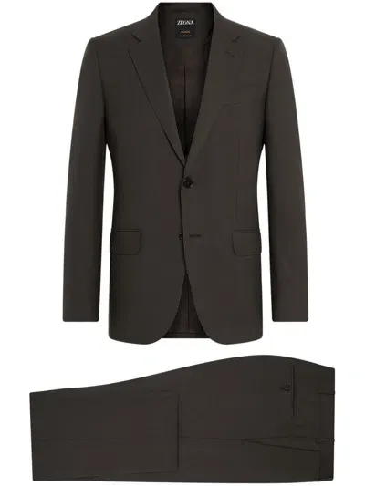 Zegna Cashmere Suit In Brown