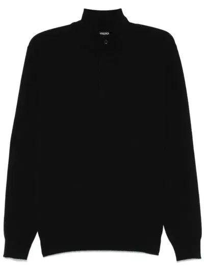 Zegna Cashmere Sweater In Black