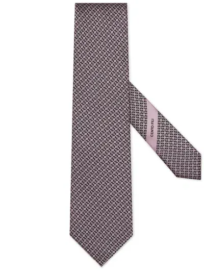 Zegna Cento Fili Tie In Pink