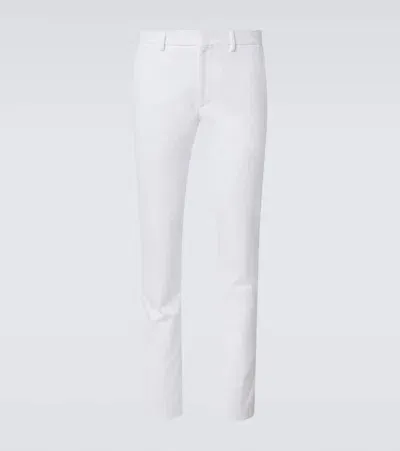 Zegna Comfort Mid-rise Cotton Chinos In White