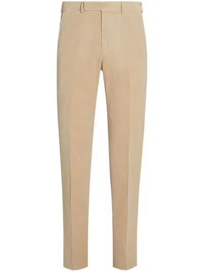 Zegna Corduroy Trousers In Neutral