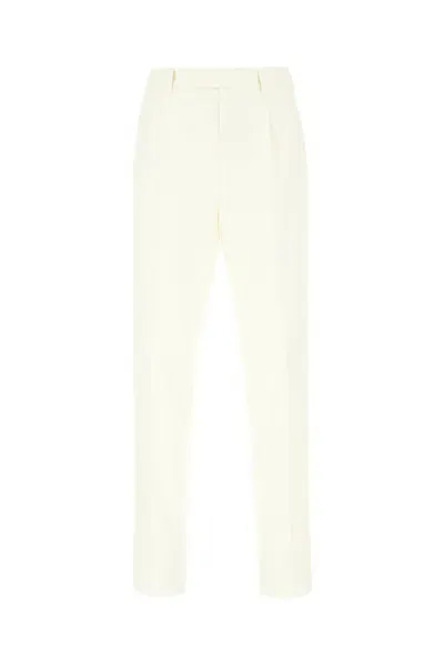 Zegna Cream Wool Pants In Neutral