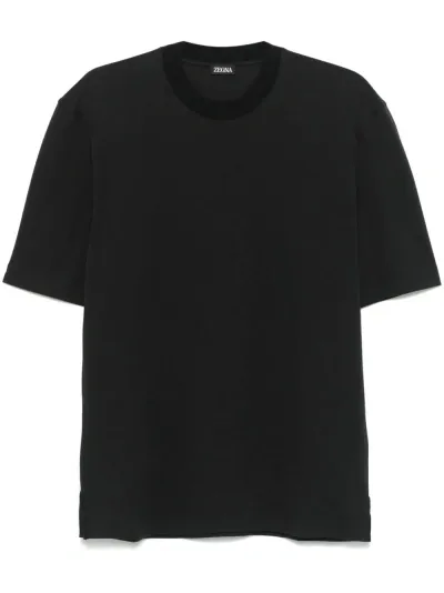 Zegna Crew-neck T-shirt In Blue