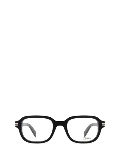 Zegna Eyeglasses In Shiny Black